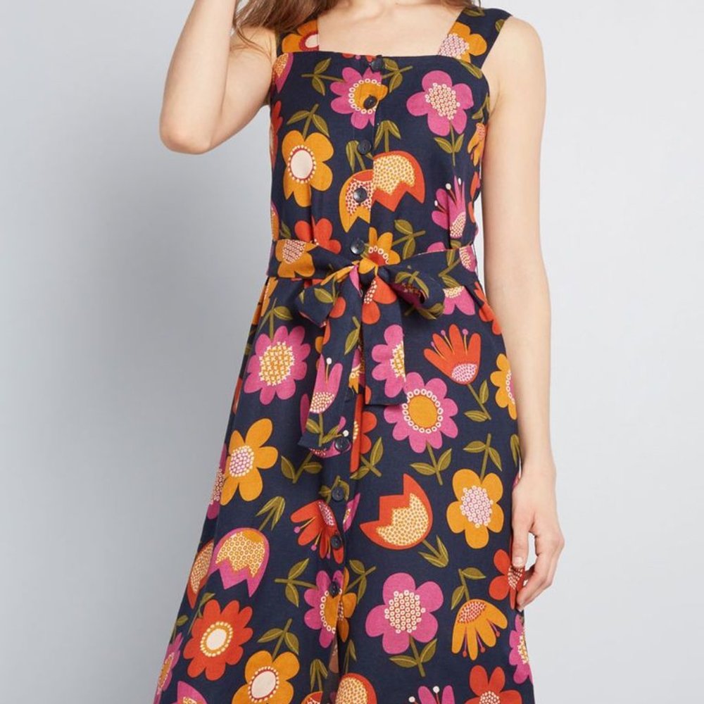 Princess Highway Floral Linen Dress